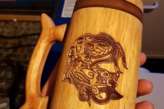 Houten bierpul