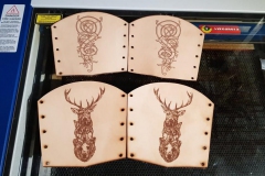 Armbracers uit 6mm tuigleer + gravering