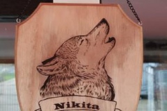 Naambordje met verf-inleg