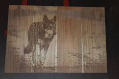Foto op teak hout